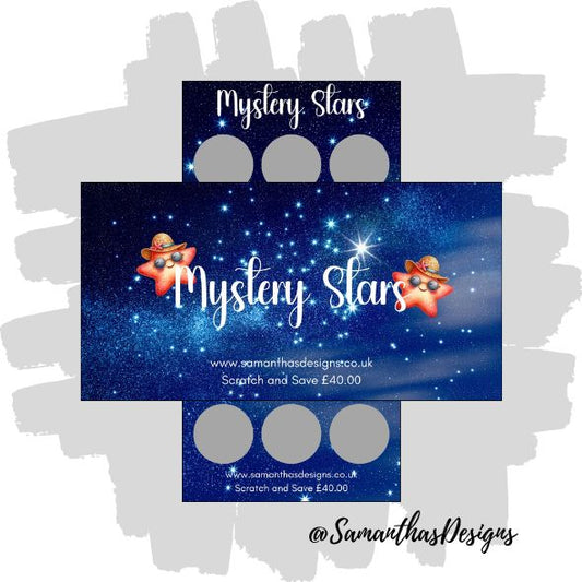 Mystery Stars Scratch Off Savings Tracker