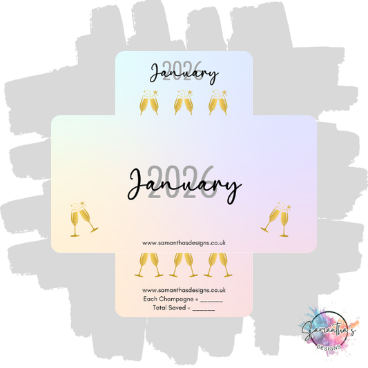 Monthly 2026 Savings Trackers (sold seperately)