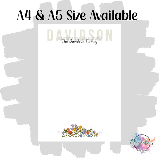 The "Name" Family Customised Notepad
