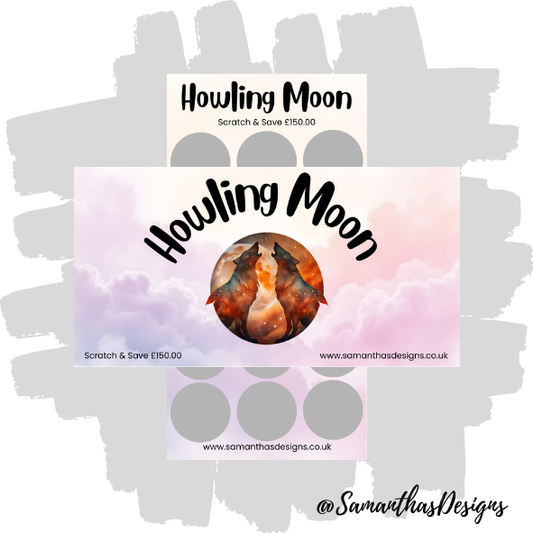 Howling Moon Scratch Off Savings Tracker