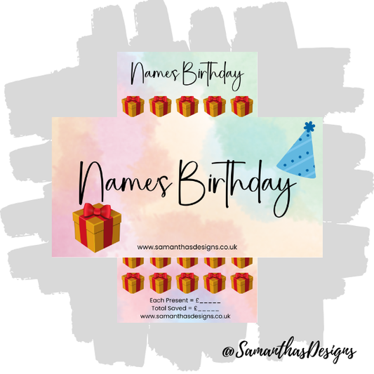 Personalised Birthday Savings Tracker - 2 Colour Options
