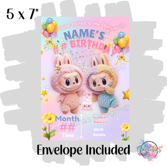 Labubu Birthday Invitation