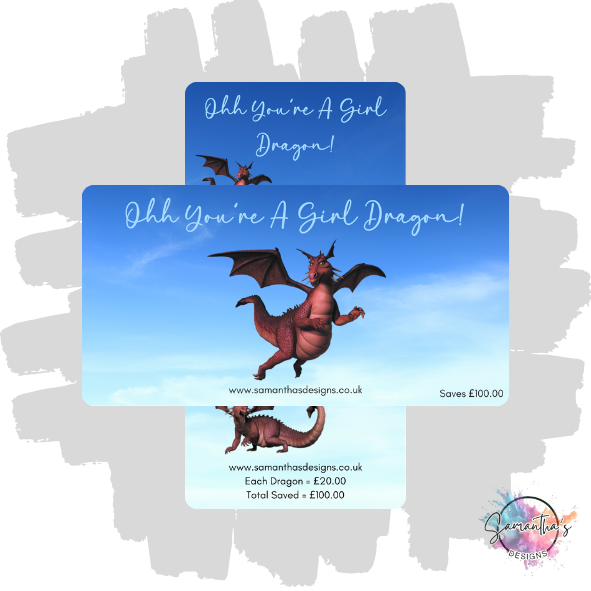 Ooh You're A Girl Dragon Savings Tracker