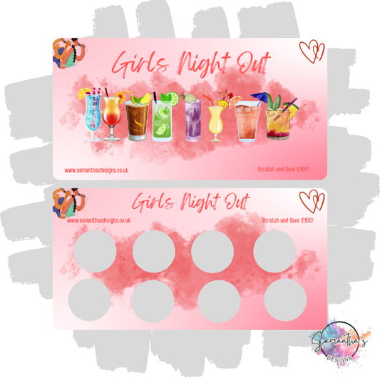 Girls Night Out Scratch Off Savings Tracker