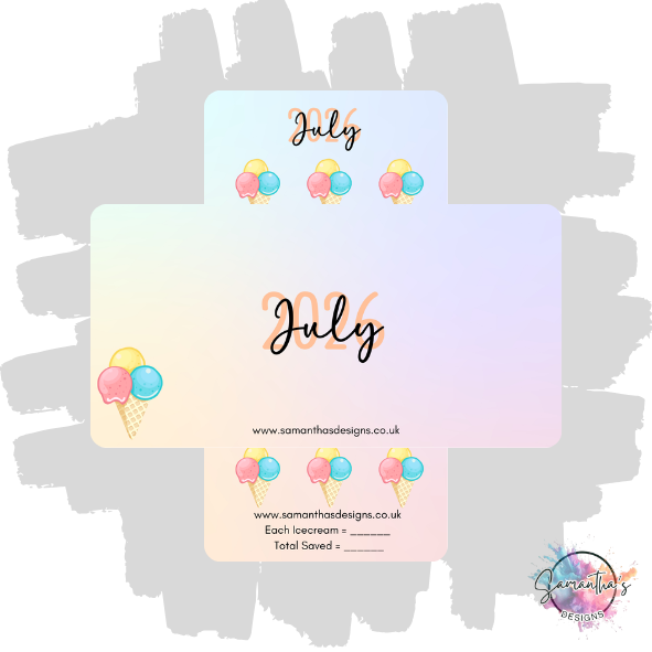Monthly 2026 Savings Trackers (sold seperately)