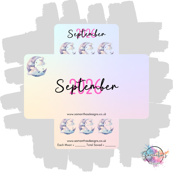 Monthly 2026 Savings Trackers (sold seperately)