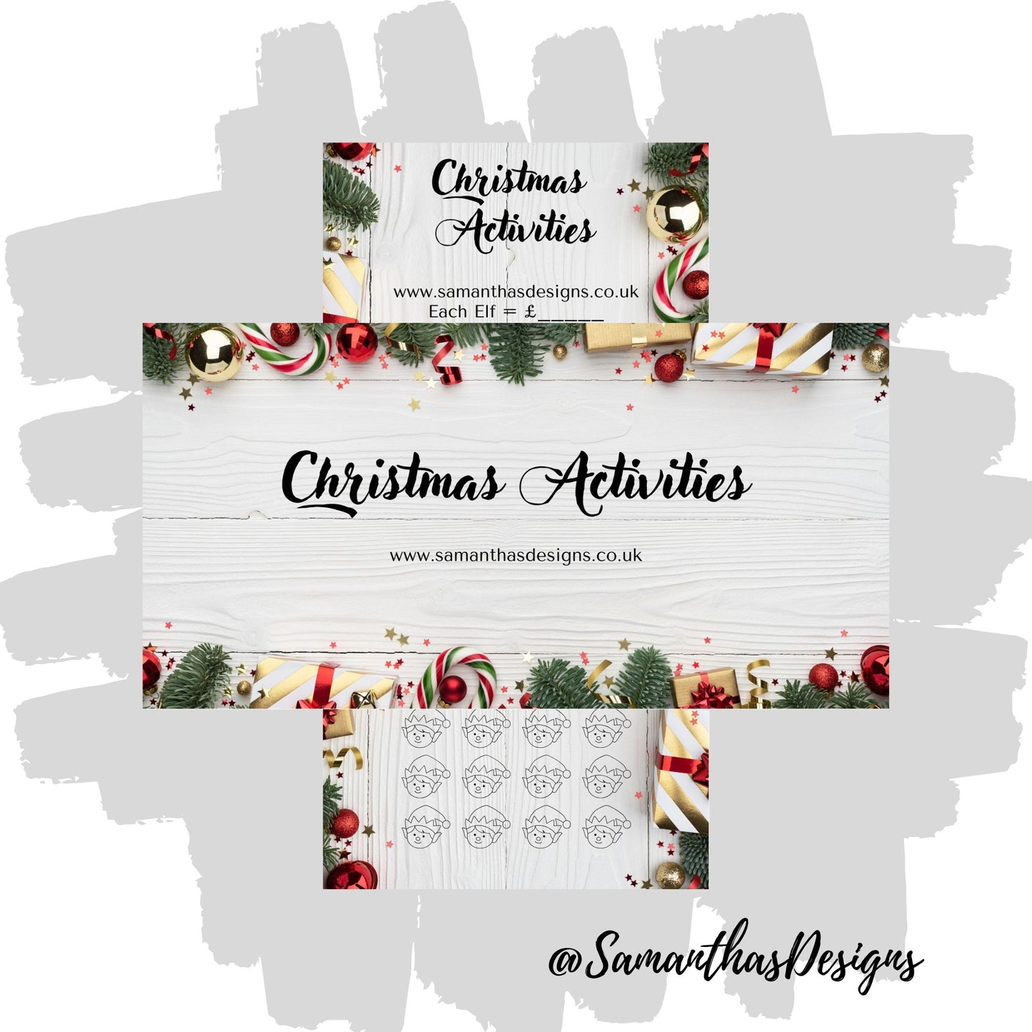 Wooden Christmas Activities Savings Tracker