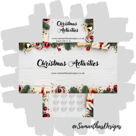 Wooden Christmas Activities Savings Tracker