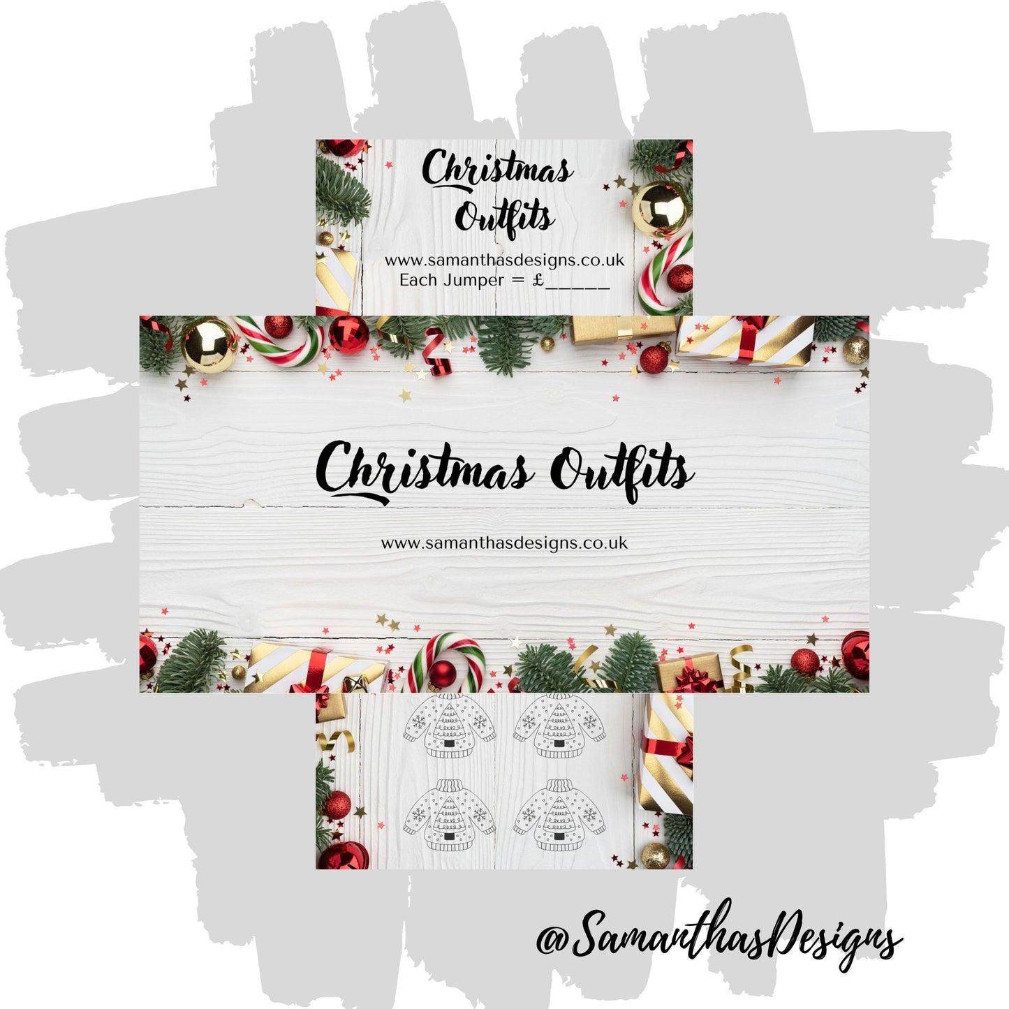 Wooden Christmas Outfit Savings Tracker