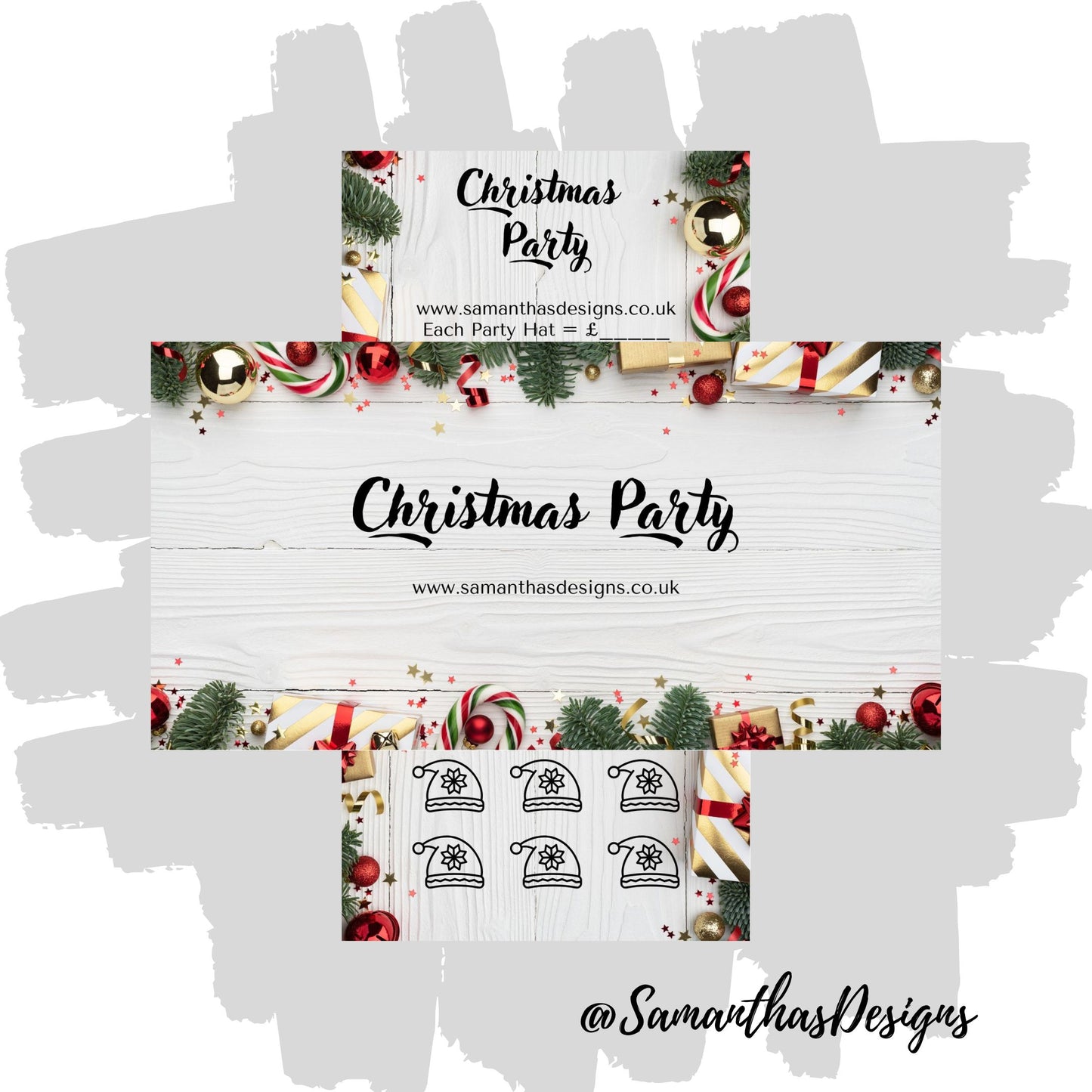 Wooden Christmas Party Savings Tracker
