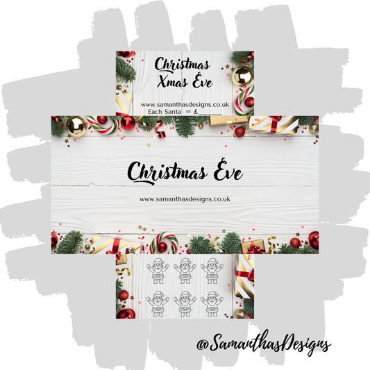 Wooden Christmas Eve Savings Tracker