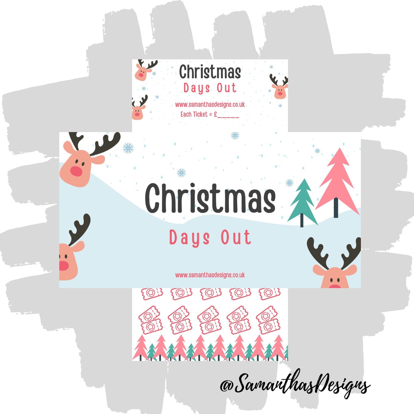 Reindeer Christmas Days Out Savings Tracker