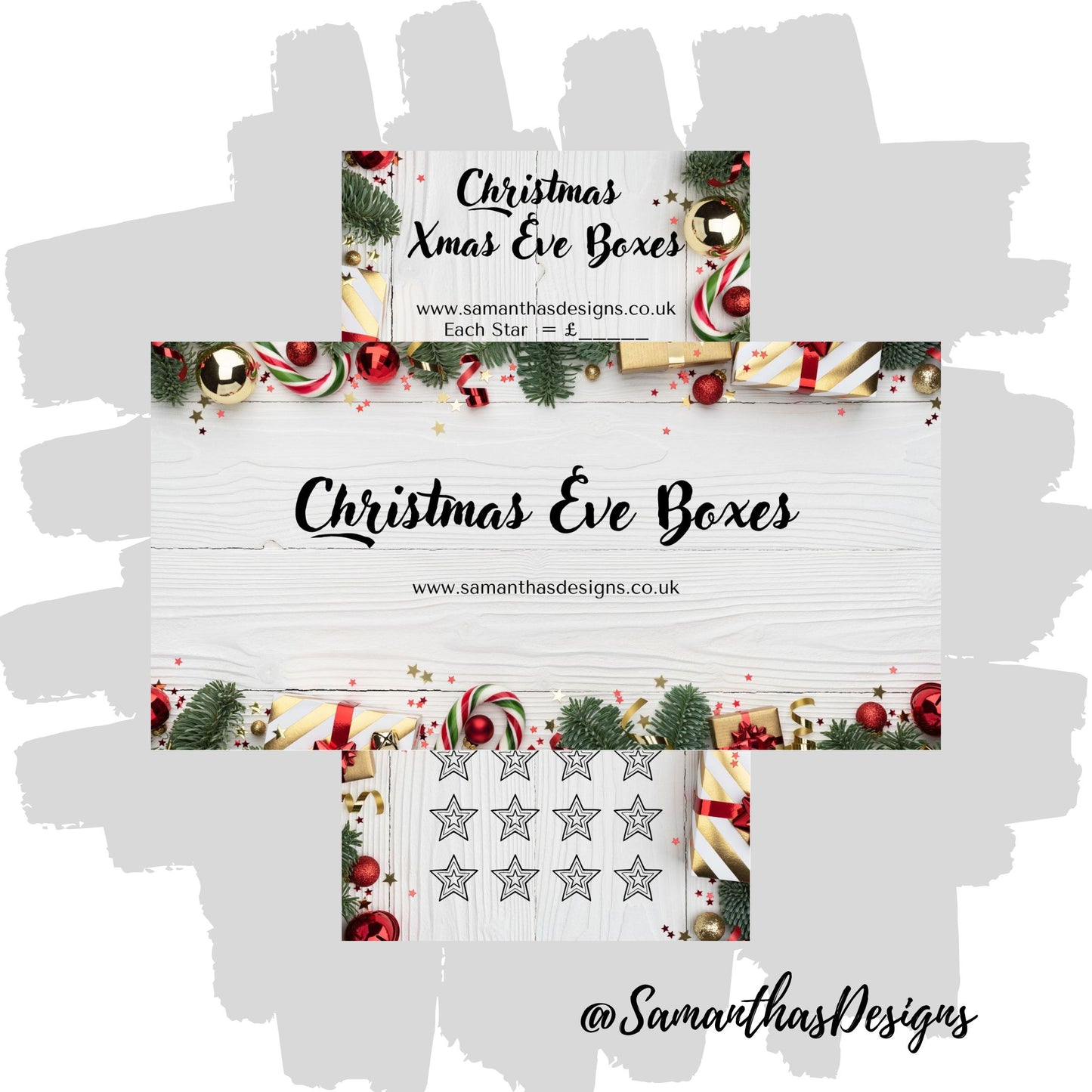 Wooden Christmas Eve Boxes Savings Tracker