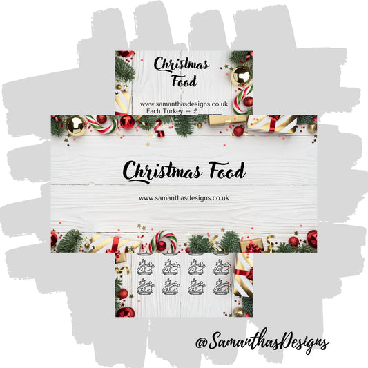 Wooden Christmas Food Savings Tracker