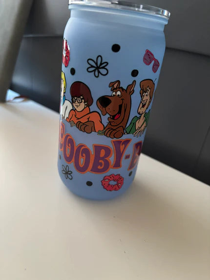 Plastic Blue tumbler with Scooby Doo Illustrations
