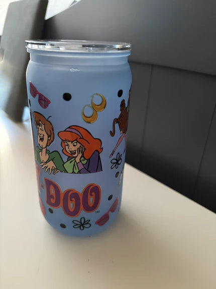 Plastic Blue tumbler with Scooby Doo Illustrations