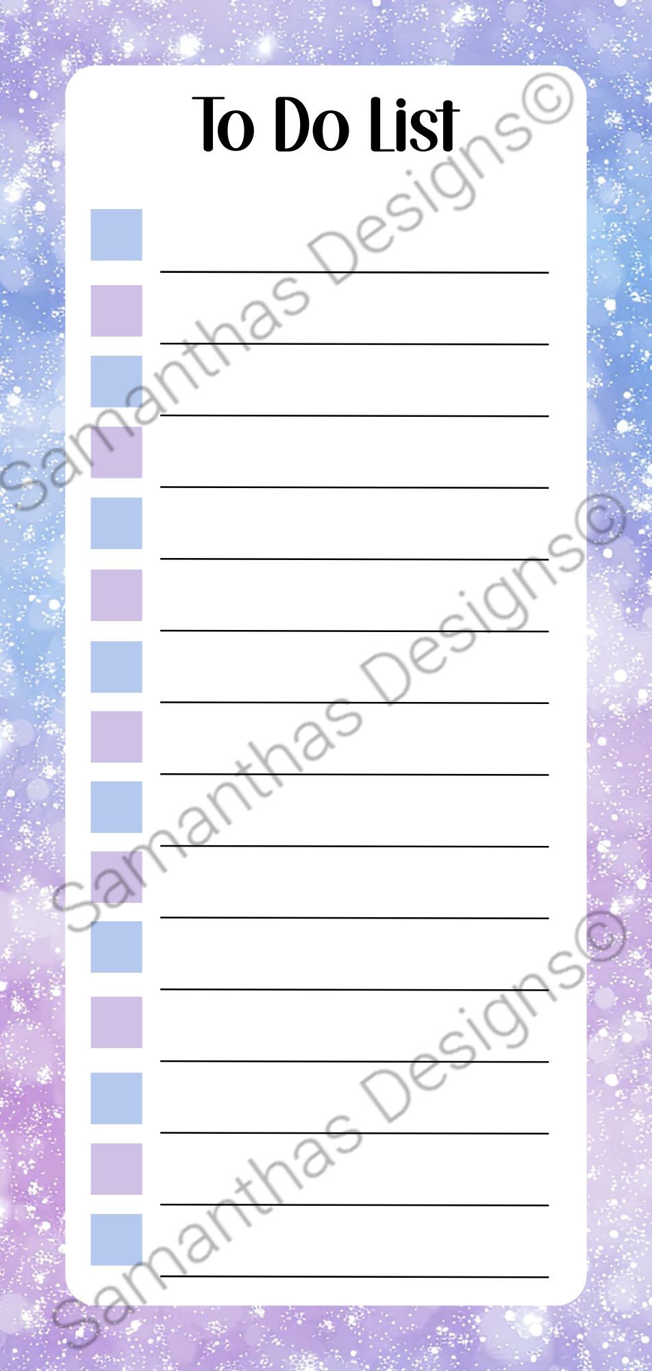 To Do List Pad - Sparkly