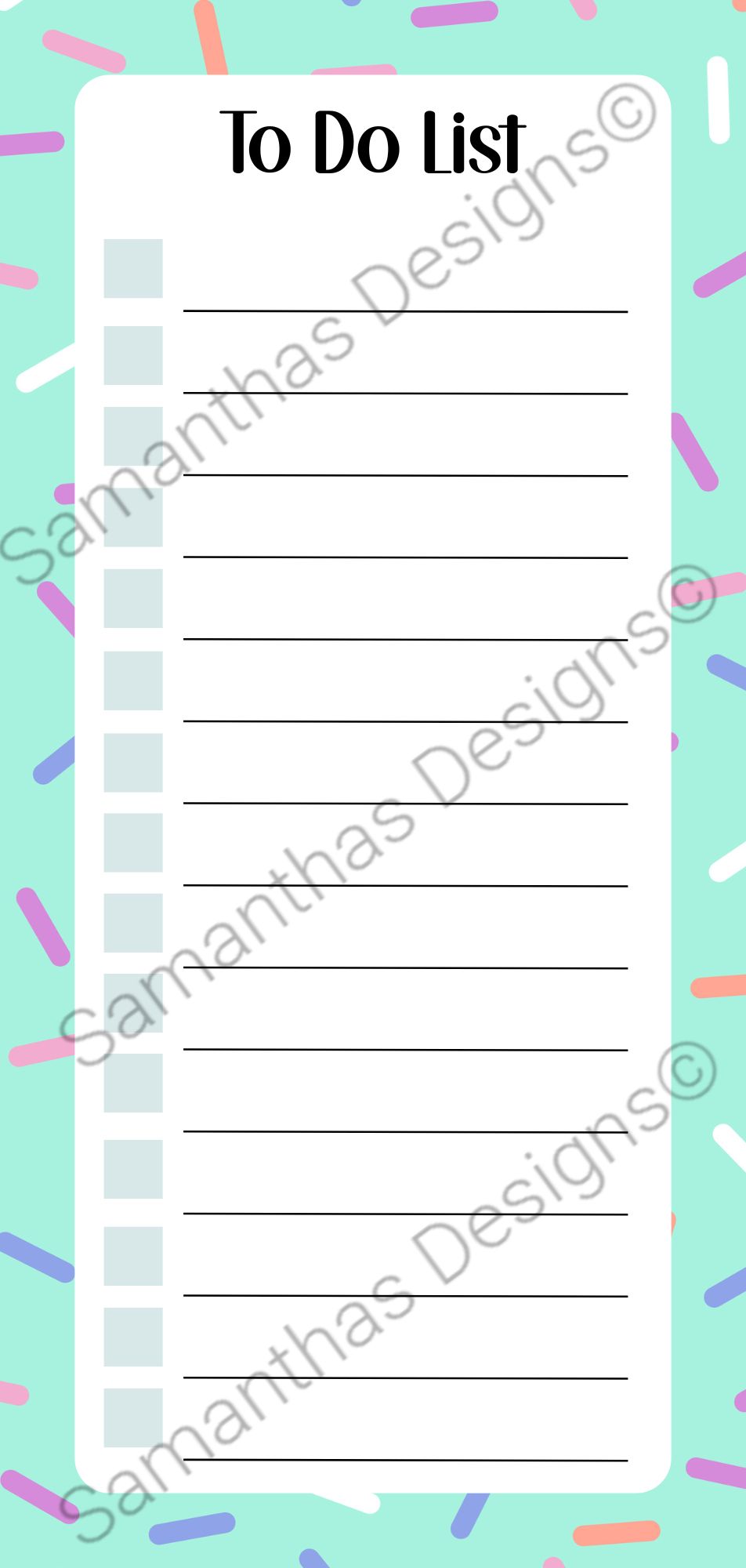 To Do List Pad - Sprinkles