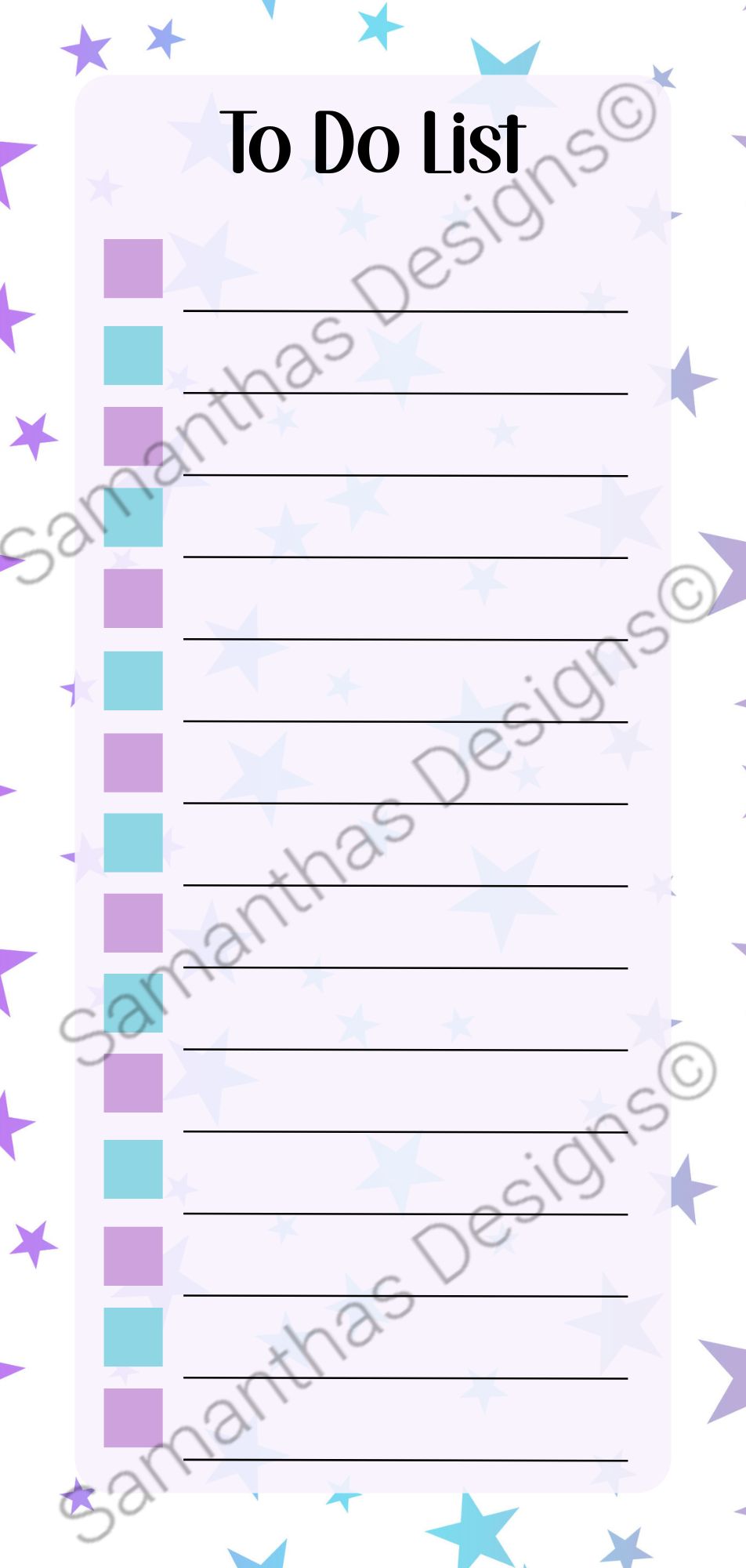 To Do List Pad - Stars