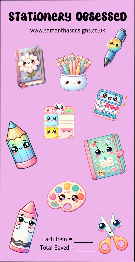 Stationery Obsessed Savings Tracker - A6 Cash Stuffing - Samantha's Designs