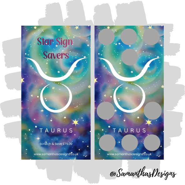 Star Sign Scratch Off Savings Trackers