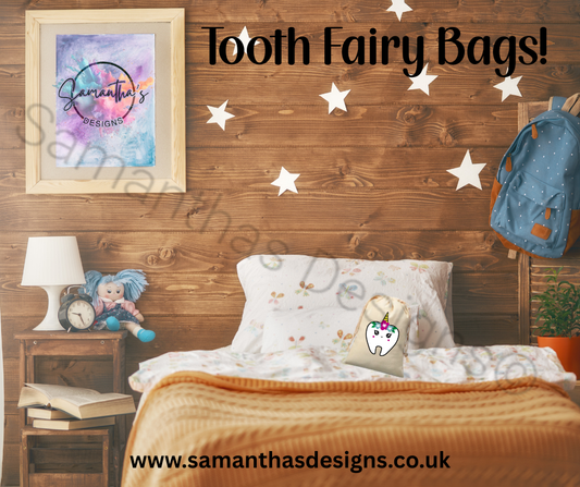 🦷✨ Tooth Fairy Drawstring Bag – Design 3 ✨🦷