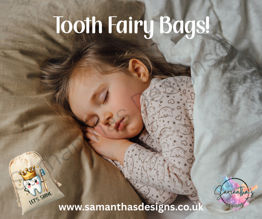 🦷✨ Tooth Fairy Drawstring Bag – Design 4 ✨🦷