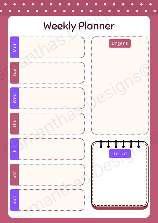 A5 Tear-Off Weekly Planner Pad