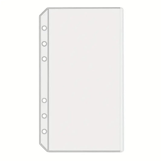 A6 size cash wallet, no zipper. 6 hole ring binder style. 