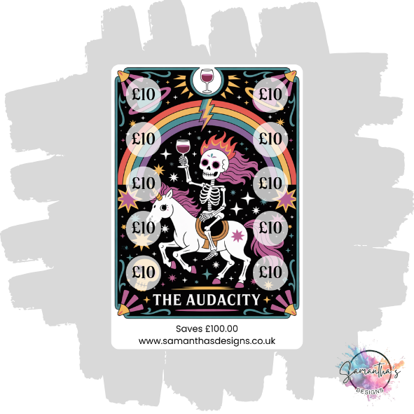 Funny Tarot Savings Trackers