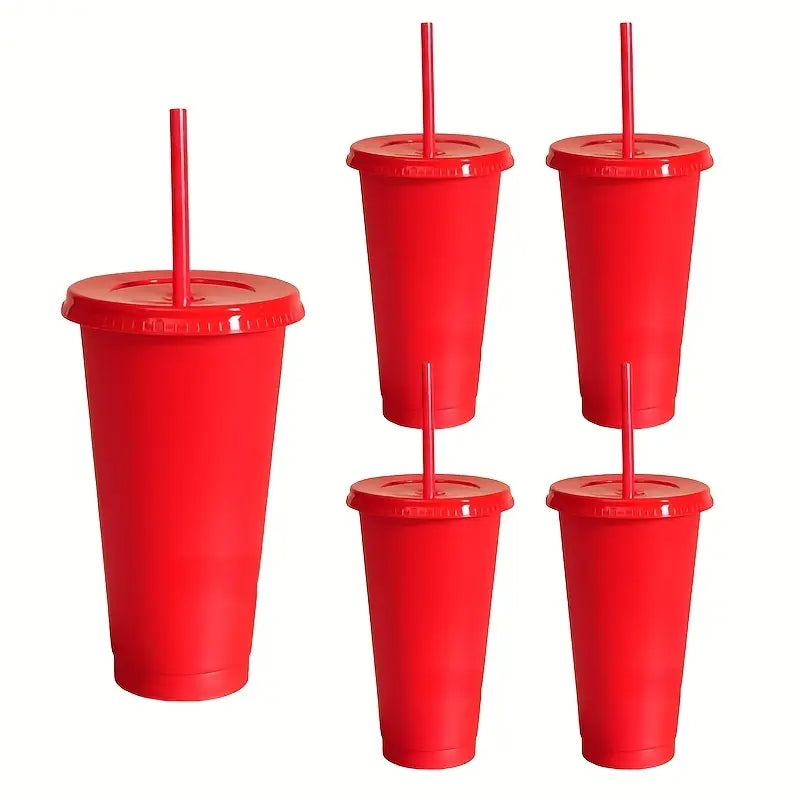 24oz Cold Cup Tumbler with Lid and Straw - Customisable
