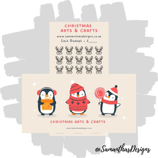 Penguin Christmas Arts & Crafts Savings Tracker
